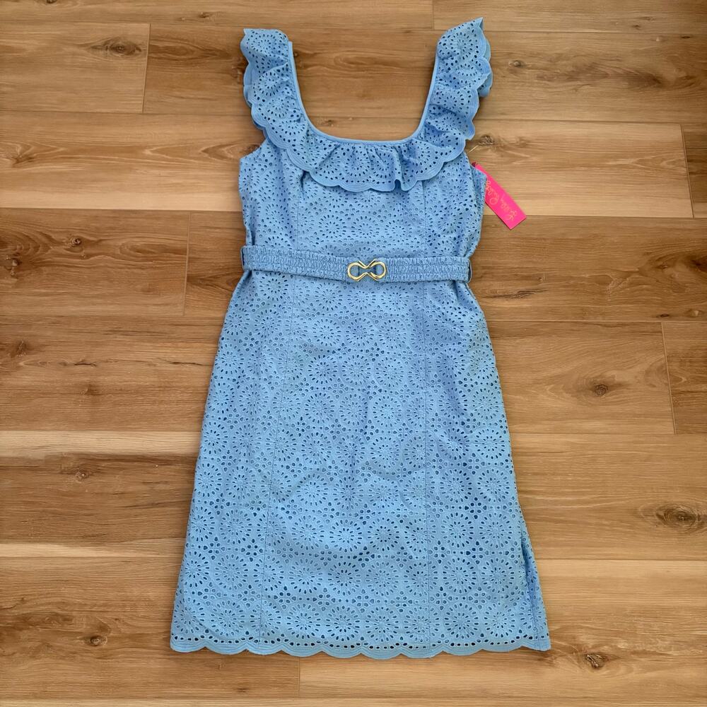 Lilly Pulitzer Ryann Eyelet Shift Dress 10